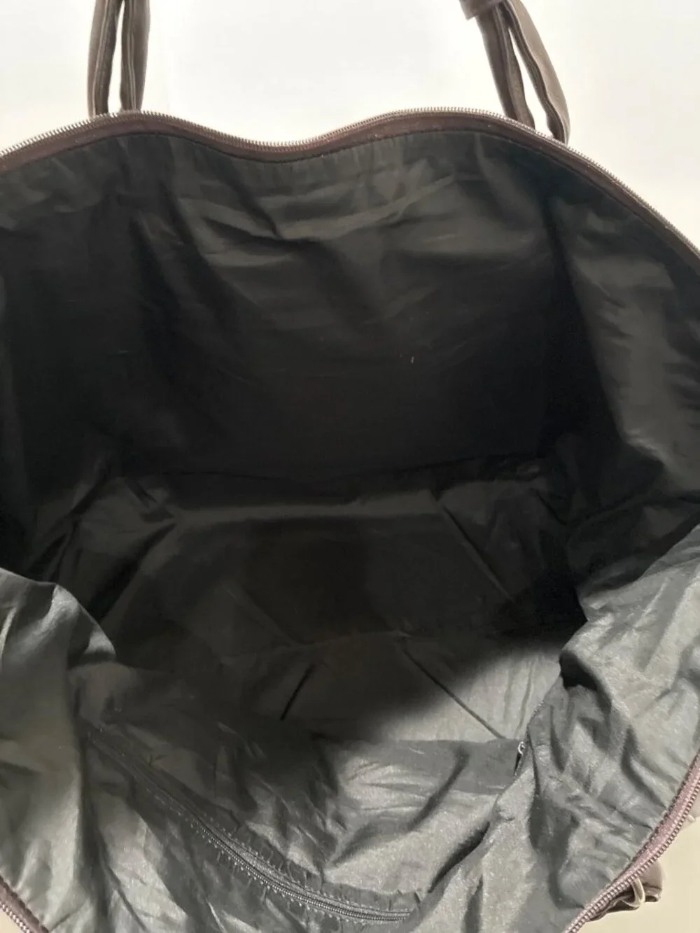 DAVID KING COLOMBIAN LEATHER 25' TOP ZIP WEEKENDER DUFFEL BAG CHOCOLATE